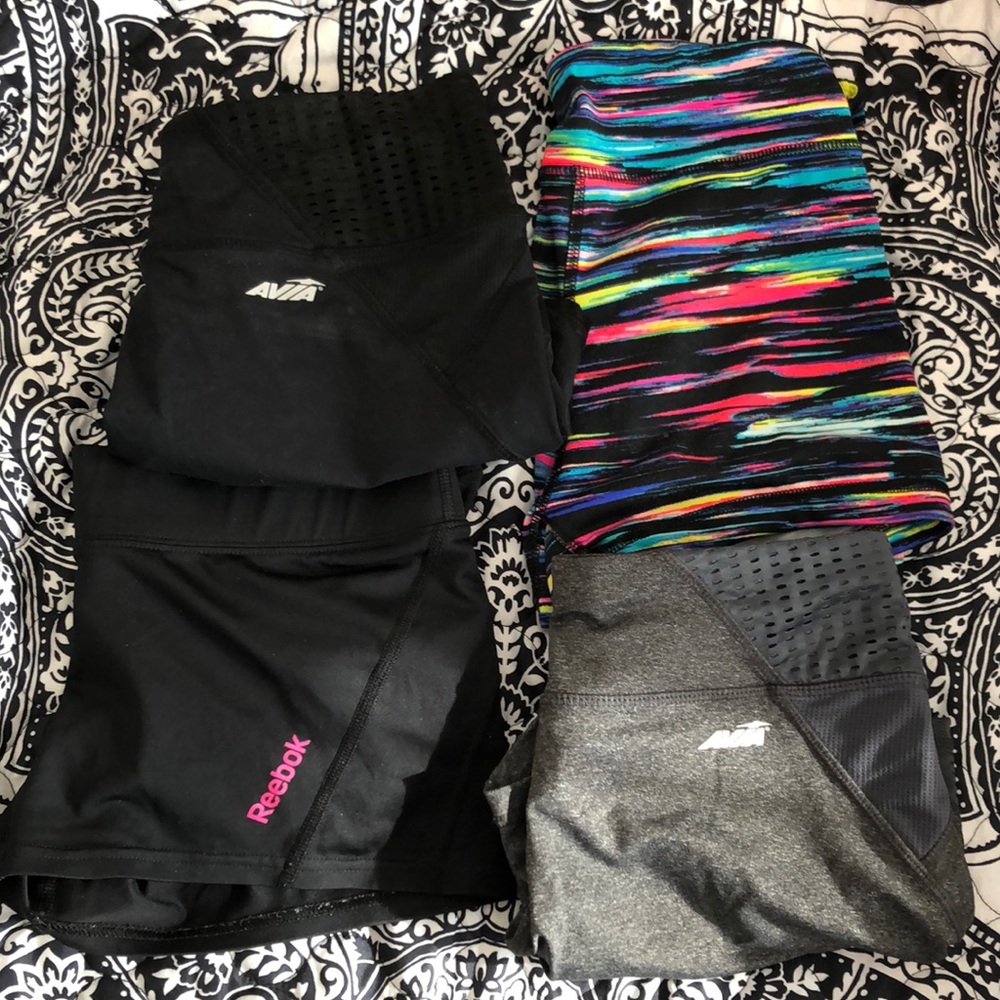 set of 4 spandex shorts